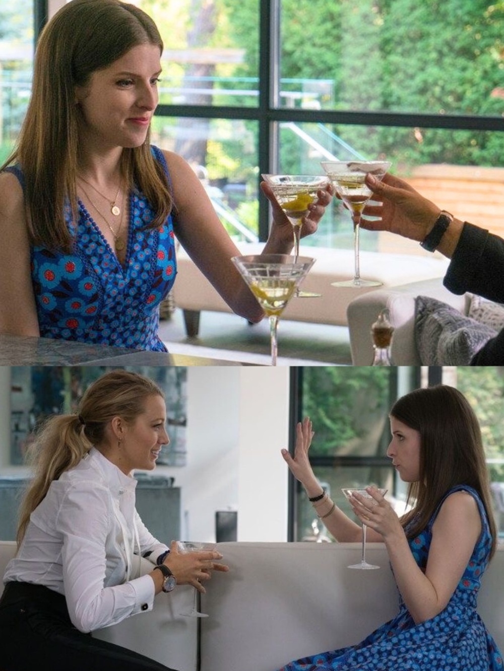 ASO Anna Kendrick as Stephanie in “A Simple Favor” Movie Sleeveless Blue Dress